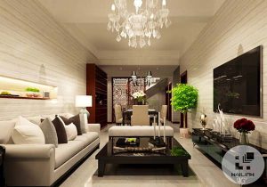 Gạch ốp tường phòng khách